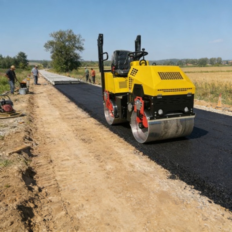 Heavy Equipment Engine - Rullo Compattatore Vibrante Monocilindrico per Asfalto